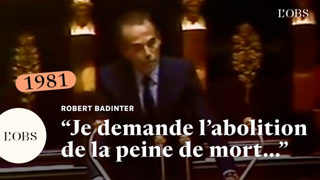 Entrée de Robert Badinter au Panthéon : son discours pour l'abolition de la peine de mort en France