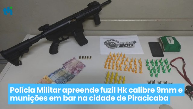 Polícia Militar apreende fuzil Hk calibre 9mm e munições em bar