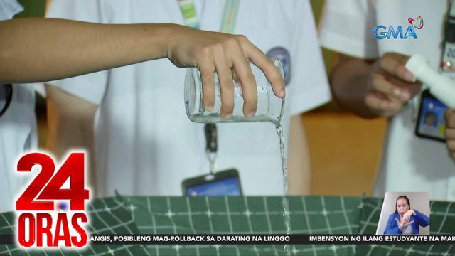 Payong na kayang mag-ipon ng ulan para i-convert sa malinis na inuming tubig, imbensyon ng gr. 12 students | 24 Oras