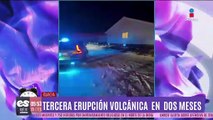 Tercera erupción volcánica en Islandia