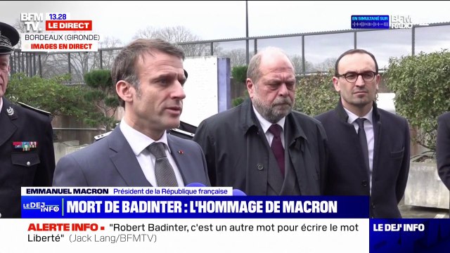 La nation a perdu un grand homme (...), un hommage national lui sera rendu : Emmanuel Macron rend hommage à Robert Badinter