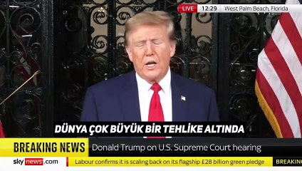 Trump: Dünya, çok büyük bir tehlike altında