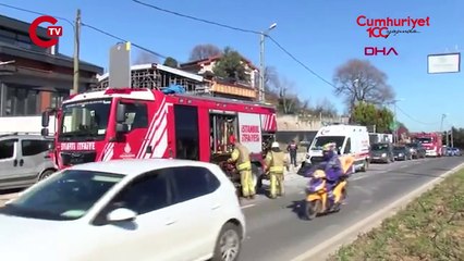 Tadilat yaptığı işyerinin tavanı üzerine çöktü