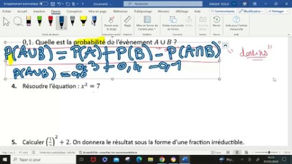 Seconde - Correction exercice 8  - Entrainement pour le devoir commun