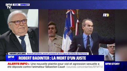 Mort de Robert Badinter: "C'est une perte pour la République", réagit l'ancien président de la Ligue des droits de l’Homme, Henri Leclerc