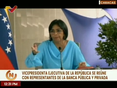 Vpdta. Delcy Rodríguez y banca nacional trabajan en propuestas en pro del fortalecimiento financiero