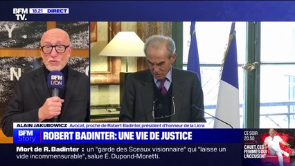 Alain Jakubowicz (avocat et président d’honneur de la Licra): "La vie de Robert Badinter est un hymne à la France"