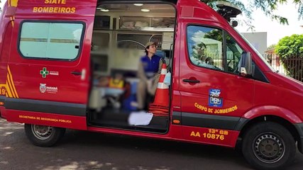 Rapaz fica ferido ao cair de moto na Rua Academia