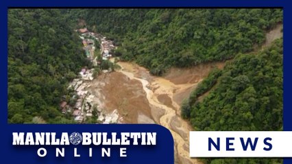 Aerial view of the Davao De Oro landslide