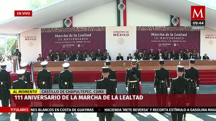 AMLO encabeza el 111 aniversario de la Marcha de la Lealtad en el Castillo de Chapultepec