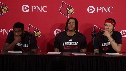 Louisville HC Brandon Huntley-Hatfield, Kaleb Glenn and Tre White Postgame Presser vs. Georgia Tech (2/10/24)