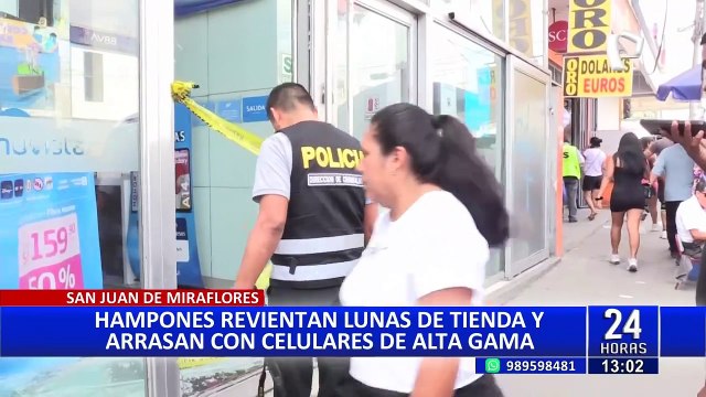 SJM: roban celulares de alta gama a pesar de que tienda contaba con alarma