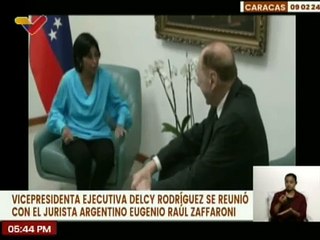 Vpdta Delcy Rodríguez y jurista Eugenio Zaffaroni dialogaron sobre el derecho penal en Latinoamérica
