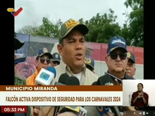 Download Video: Falcón | Activan 7 mil 500 funcionarios para el despliegue de seguridad en los Carnavales 2024