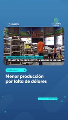Menor producción por falta de dólares