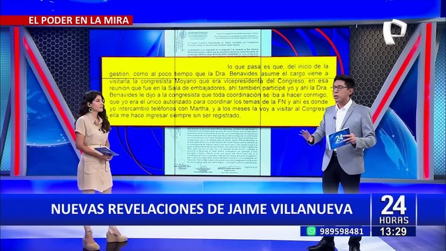 Jaime Villanueva implica a altos funcionarios y periodista en declaraciones al Ministerio Público