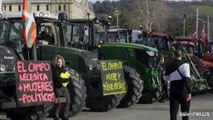 Proteste dei trattori anche a Bilbao, in Spagna