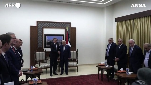 Ramallah, Blinken incontra il presidente palestinese Abu Mazen