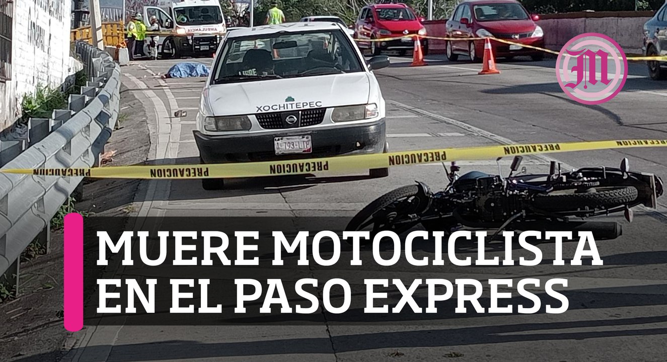 Muere motociclista tras chocar en el Paso Express