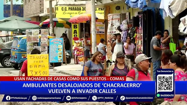 Comas: ambulantes de mercado Chacra Cerro vuelven a tomar la vía pública tras ser desalojados