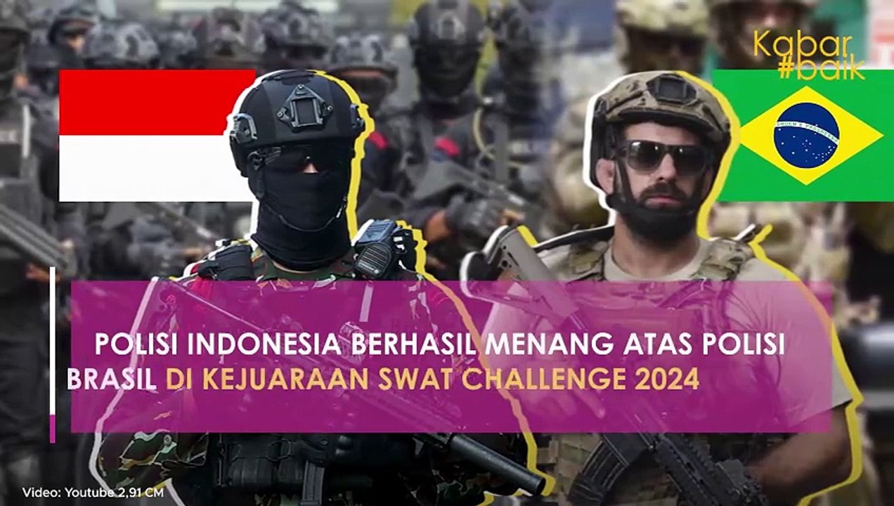 POLISI INDONESIA BERHASIL MENANG ATAS POLISI BRASIL DI KEJUARAAN SWAT CHALLENGE 2024