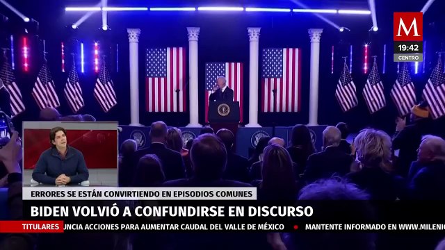 Joe Biden se confunde en mensaje a medios, destacando problemas de memoria
