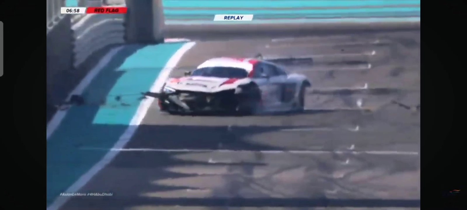 Asian Le Mans 4H Abu Dhabi 2024 Race 4 Qualifying Scholze Hard Crash