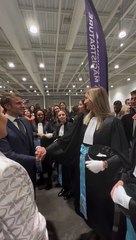 Coup de foudre de Macron à Bordeaux  Le Président de la République s'est rendu à Bordeaux ce vendredi, à l’occasion de la prestation de serment de la nouvelle promotion de l’Ecole Nationale de la Magistrature.