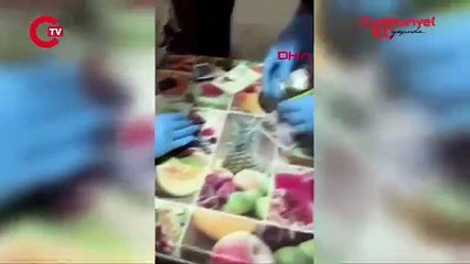 Elektrikli süpürgeye saklanmış uyuşturucu bulundu