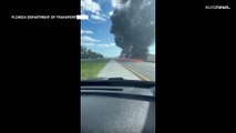 كأنه مشهد من فيلم: هبوط اضطراري لطائرة خاصة على طريق سريع في فلوريدا يخلف قتيلين