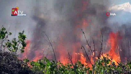 Kargılık yangınında alevlerin boyu 5 metreye kadar yükseldi