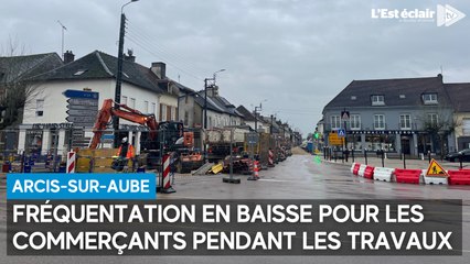 Pendant le chantier à Arcis-sur-Aube, les commerçants ne voient presque plus de clients