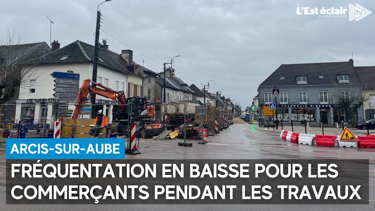 Pendant le chantier à Arcis-sur-Aube, les commerçants ne voient presque plus de clients