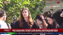 YKS başvuru ücretleri Bursa Büyükşehir'den