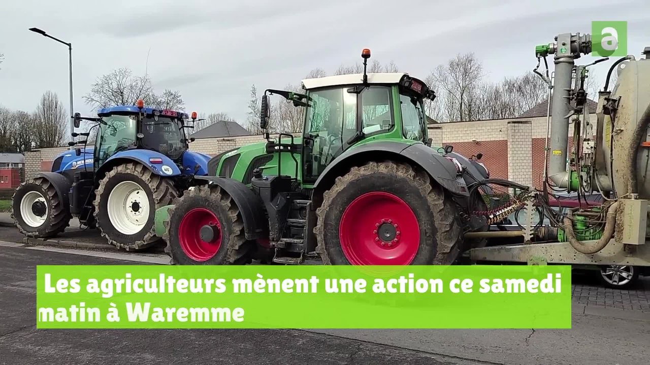 Les agriculteurs bloquent l'entrée du Colruyt de Waremme