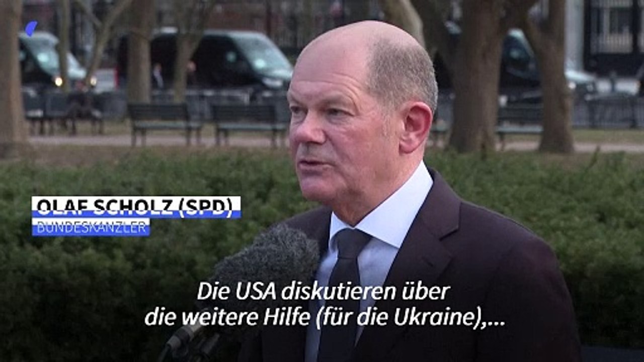 Scholz: 'Ohne US-Hilfe ist Lage für Ukraine bedrohlich'