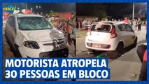 Trinta pessoas atropeladas por motorista embriagado em bloco de carnaval no interior de MG