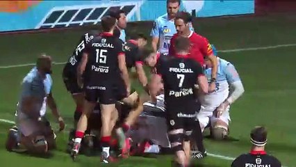 TOP 14 - Essai de Alban PLACINES (ST) - Stade Toulousain - Aviron Bayonnais