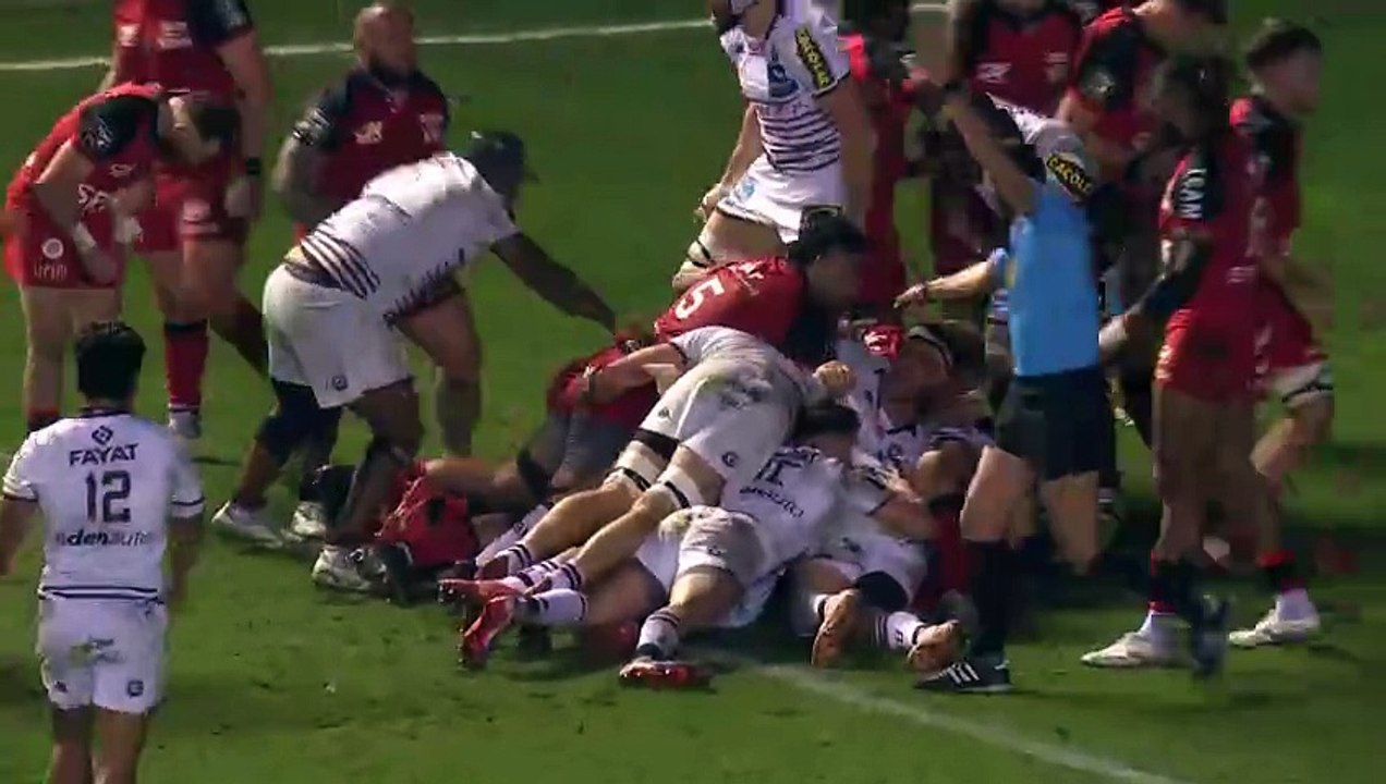 TOP 14 - Essai de Romain LATTERRADE (UBB) - RC Toulon - Union Bordeaux-Bègles