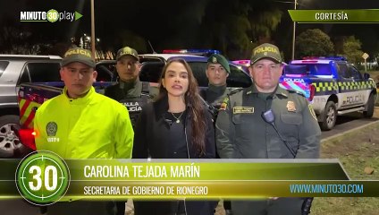 Luego de una persecución, cinco personas fueron capturadas en Rionegro