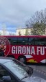 La llegada del Girona al Santiago Bernabéu