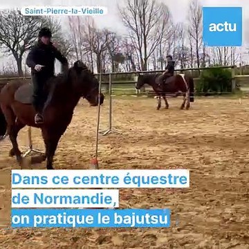 Dans ce centre équestre de Normandie, des séances de bajutsu