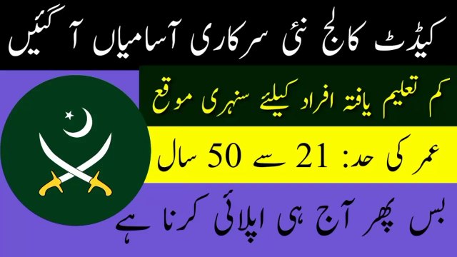 Cadet College Choa Saiden Shah Jobs | Latest Government Jobs 2024