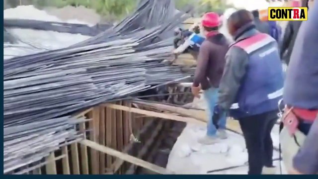 Estructura del TREN MAYA cae sobre TRABAJADORES ¿Cómo están de salud?