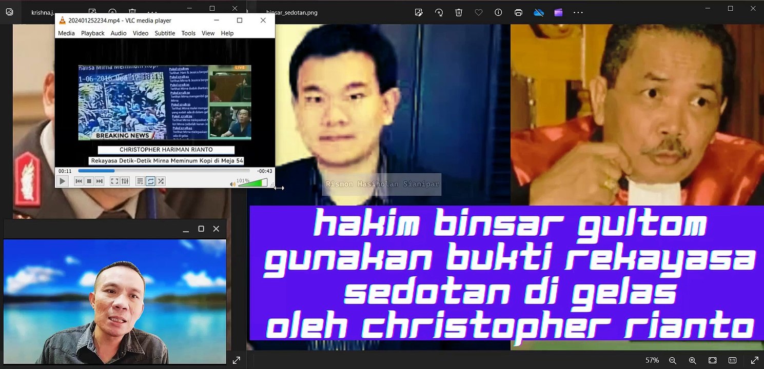 BUKTI REKAYASA SEDOTAN DI GELAS CHRISTOPHER RIANTO DIPAKAI BINSAR GULTOM MENCECAR JESSICA WONGSO