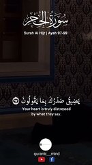 Surah Al-Hijr - Ayah 97-99 #quranic_mind