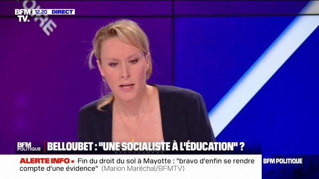 Marion Maréchal se dit sceptique face à la nomination de Nicole Belloubet au ministère de l'Éducation nationale