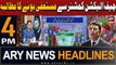 ARY News 4 PM Headlines | 11th February 2024 | PTI demands immediate resignation of CEC