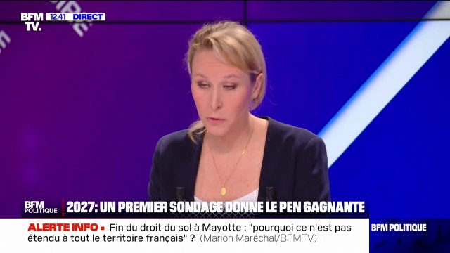Marine Le Pen en hausse dans les sondages: aux portes du pouvoir, on ne peut pas gagner seule , estime Marion Maréchal