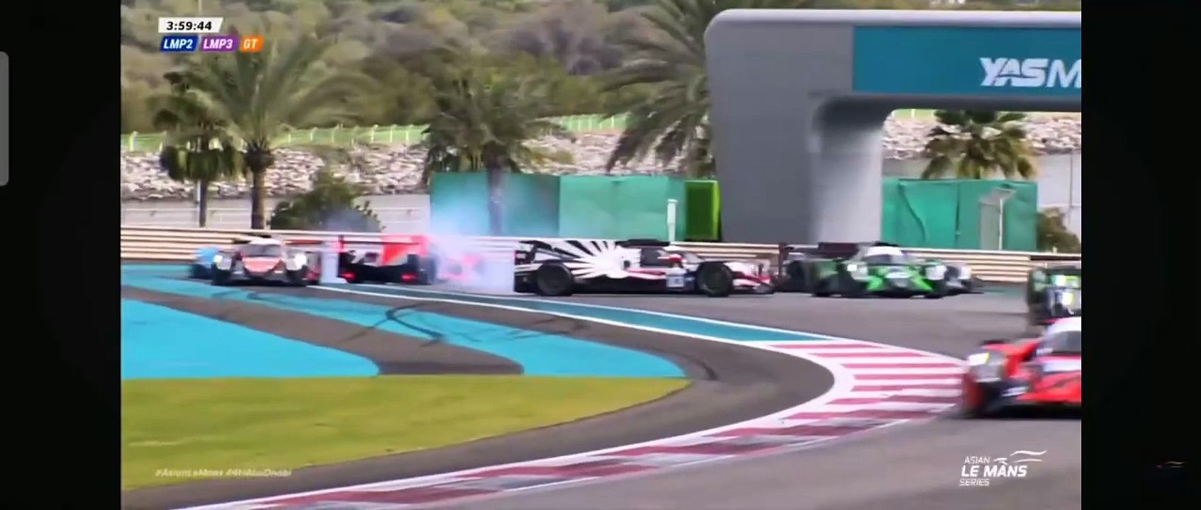 Asian Le Mans 4H Abu Dhabi 2024 Race 5 Start Crash Chaos